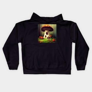 Halloween Mushroom House Kids Hoodie